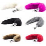 plug anal iniciador anal metalico cola de zorro dilatador anal