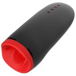 Fusion X Beaded Tongue Masturbator con función de calor, vibración y cuentas giratorias. Masturbador automático recargable premium