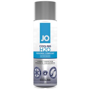 Lubricante íntimo JO® H2O Cooling de base acuosa con efecto fresco, sin parabenos y compatible con juguetes y condones
